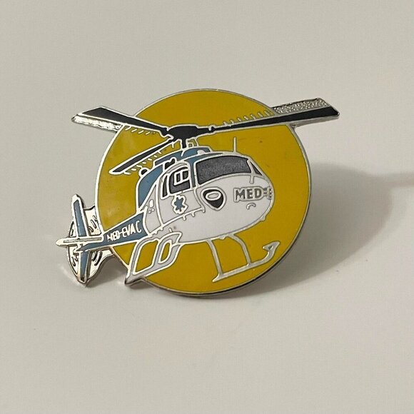 Med Evac Air Care Team Rescue Medical Helicopter Pin Pinback - Picture 1 of 9